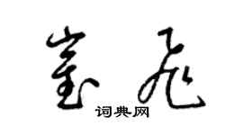 梁锦英崔飞草书个性签名怎么写