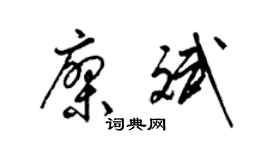 梁锦英廖斌草书个性签名怎么写