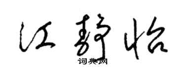 梁锦英江静怡草书个性签名怎么写