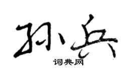 曾庆福孙兵行书个性签名怎么写