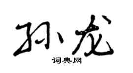 曾庆福孙龙行书个性签名怎么写