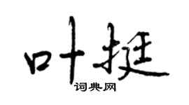 曾庆福叶挺行书个性签名怎么写