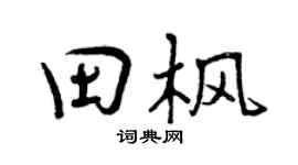 曾庆福田枫行书个性签名怎么写