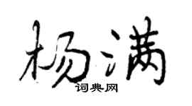 曾庆福杨满行书个性签名怎么写