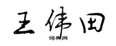 曾庆福王伟田行书个性签名怎么写