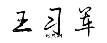 曾庆福王习军行书个性签名怎么写