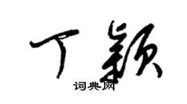 梁锦英丁颖草书个性签名怎么写