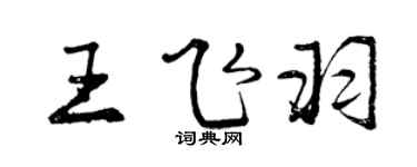 曾庆福王飞羽行书个性签名怎么写