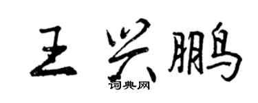 曾庆福王兴鹏行书个性签名怎么写
