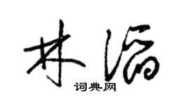 梁锦英林滔草书个性签名怎么写