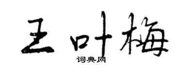 曾庆福王叶梅行书个性签名怎么写