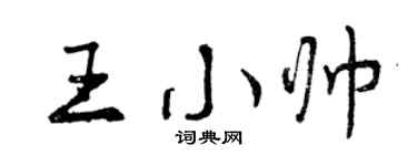 曾庆福王小帅行书个性签名怎么写