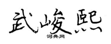 曾庆福武峻熙行书个性签名怎么写