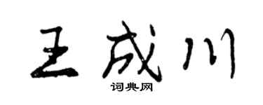 曾庆福王成川行书个性签名怎么写