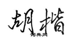 骆恒光胡楷行书个性签名怎么写