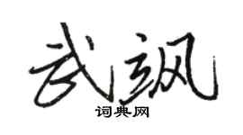 骆恒光武飒行书个性签名怎么写