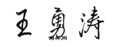 骆恒光王勇涛行书个性签名怎么写