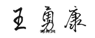 骆恒光王勇康行书个性签名怎么写