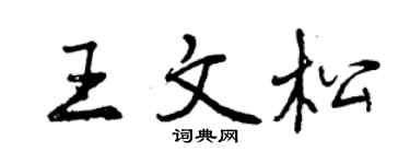 曾庆福王文松行书个性签名怎么写