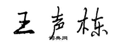 曾庆福王声栋行书个性签名怎么写