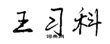 曾庆福王习科行书个性签名怎么写