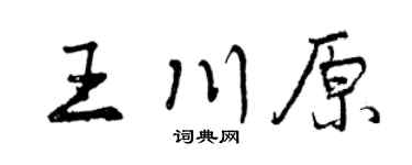 曾庆福王川原行书个性签名怎么写