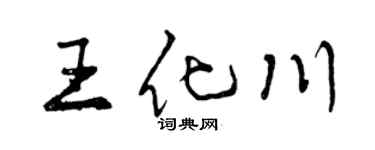 曾庆福王化川行书个性签名怎么写