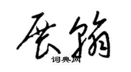 梁锦英展翰草书个性签名怎么写