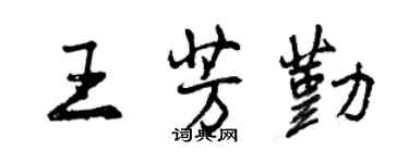 曾庆福王芳勤行书个性签名怎么写