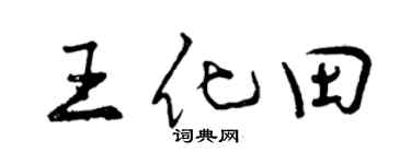 曾庆福王化田行书个性签名怎么写