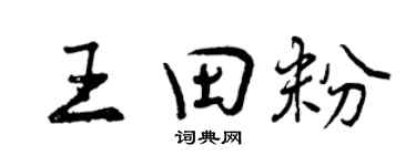 曾庆福王田粉行书个性签名怎么写