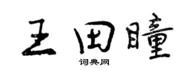 曾庆福王田瞳行书个性签名怎么写