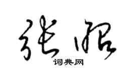 梁锦英张昭草书个性签名怎么写