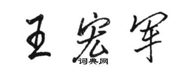 骆恒光王宏军行书个性签名怎么写