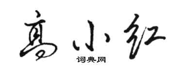 骆恒光高小红行书个性签名怎么写