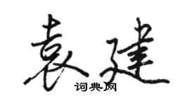 骆恒光袁建行书个性签名怎么写