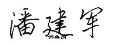 骆恒光潘建军行书个性签名怎么写