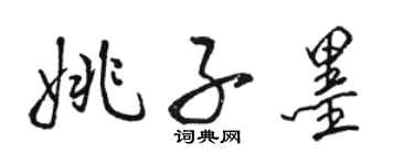 骆恒光姚子墨行书个性签名怎么写