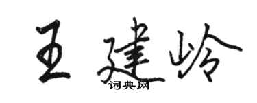 骆恒光王建岭行书个性签名怎么写