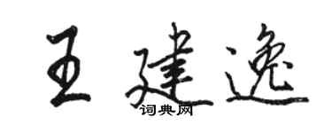 骆恒光王建逸行书个性签名怎么写