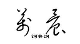 梁锦英万晨草书个性签名怎么写