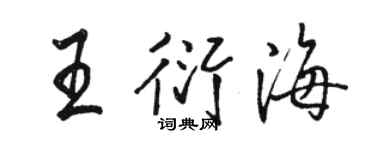 骆恒光王衍海行书个性签名怎么写