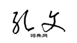 梁锦英孔文草书个性签名怎么写