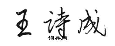 骆恒光王诗成行书个性签名怎么写