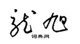 梁锦英龙旭草书个性签名怎么写