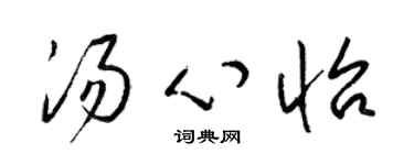 梁锦英汤心怡草书个性签名怎么写