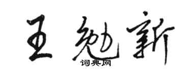 骆恒光王勉新行书个性签名怎么写