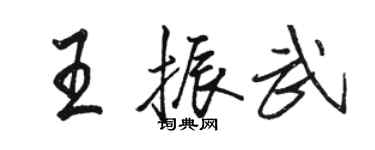 骆恒光王振武行书个性签名怎么写