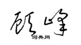 梁锦英顾峰草书个性签名怎么写