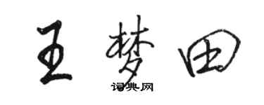 骆恒光王梦田行书个性签名怎么写